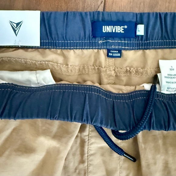 Univibe Mens Cargo Shorts Tan - Picture 3 of 7